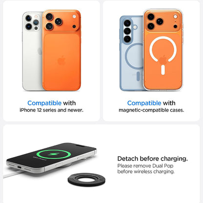 Spigen Dual Pop Mag S Ring Holder, Universal, Gray AMP11736