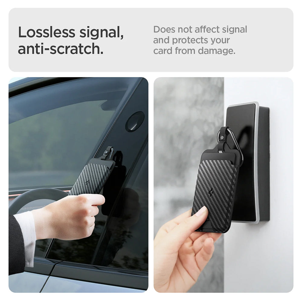 Βάση Spigen για Πληρωμές Κάρτας και Κλειδί Κάρτας Tesla, Σετ 2 τεμάχια, Μαύρο ACP08794