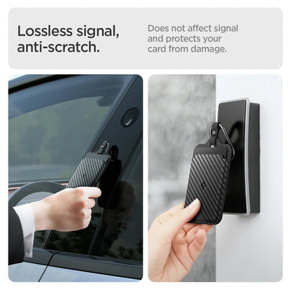 Βάση Spigen για Πληρωμές Κάρτας και Κλειδί Κάρτας Tesla, Σετ 2 τεμάχια, Μαύρο ACP08794