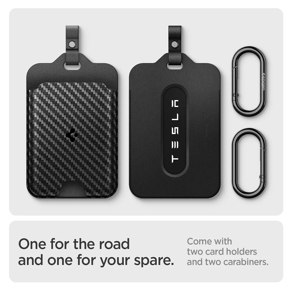 Βάση Spigen για Πληρωμές Κάρτας και Κλειδί Κάρτας Tesla, Σετ 2 τεμάχια, Μαύρο ACP08794