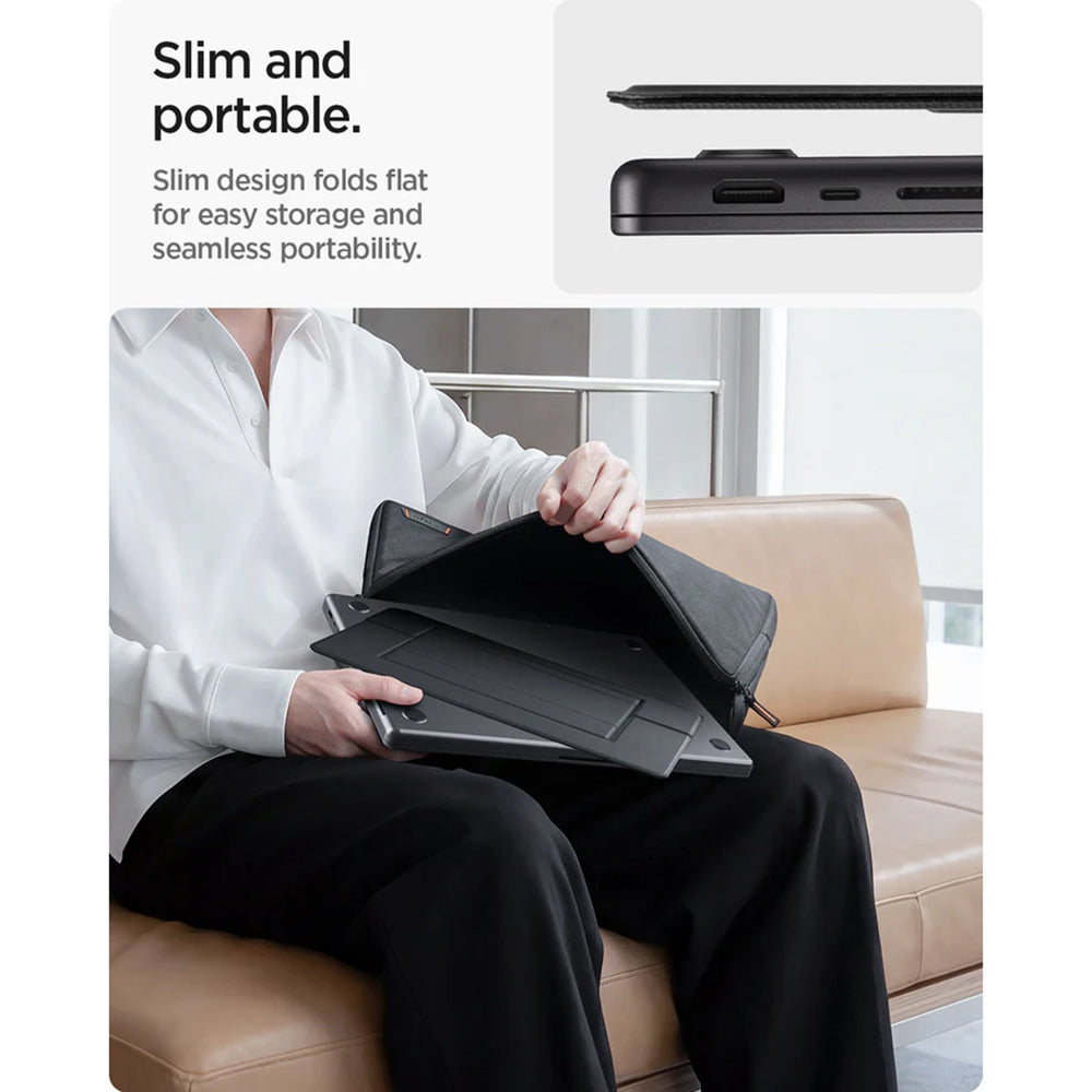 Βάση Spigen Slim Fold LD201-S7 για Laptop έως 14 ίντσες, Μαύρο AMP11116