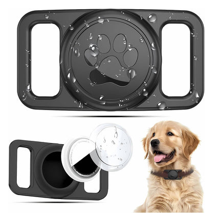 Βάση Techsuit BuddyGuard DG1 για Apple AirTag στο Περιλαίμιο Κατοικίδιου Ζώου, Μαύρο