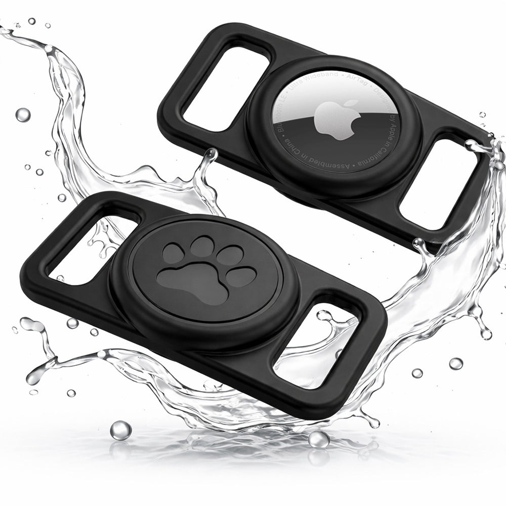 Βάση Techsuit BuddyGuard DG1 για Apple AirTag στο Περιλαίμιο Κατοικίδιου Ζώου, Μαύρο