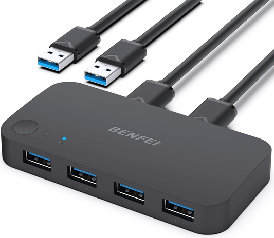 Διακόπτης USB Benfei, 4 x USB-A 3.0, Μαύρο