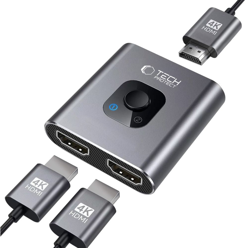 Switch Video HDMI Tech-Protect HB07, Γκρι