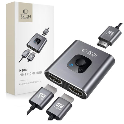 Switch Video HDMI Tech-Protect HB07, Γκρι