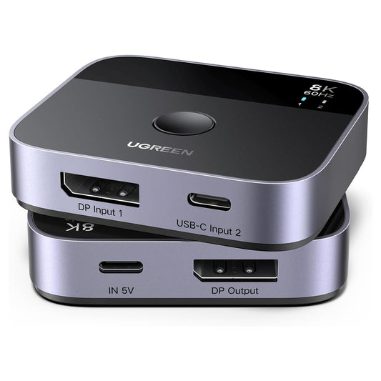 Switch Video DisplayPort / USB-C UGREEN 65878, Μαύρο