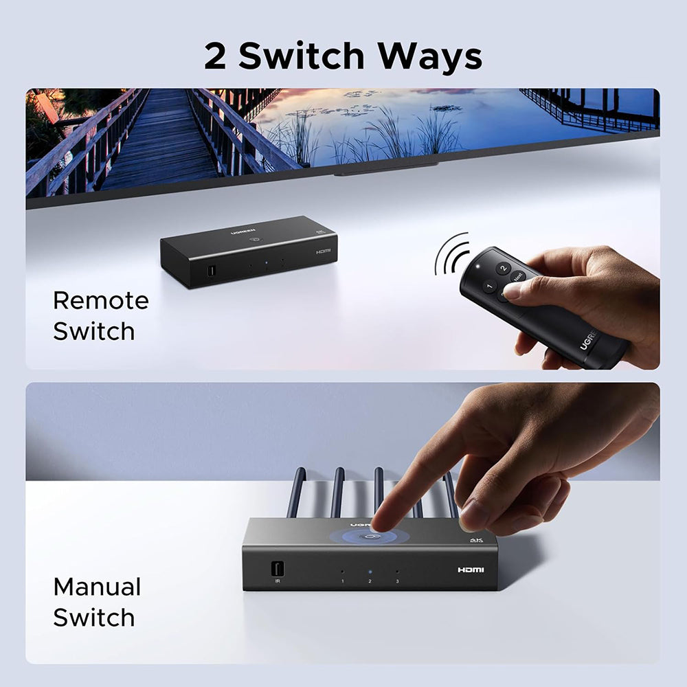 Switch Video HDMI UGREEN AW504 (55857), Μαύρο