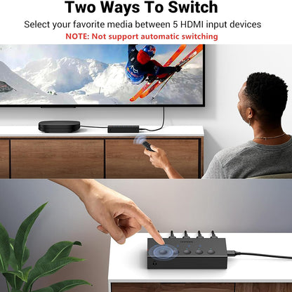 Switch Video HDMI UGREEN CM568 (90512), Μαύρο
