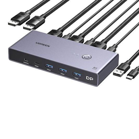 Switch Video DisplayPort UGREEN CM695 (25962), Μαύρο