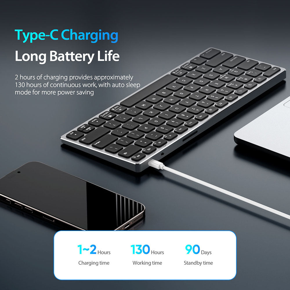 Ασύρματο πληκτρολόγιο Bluetooth DUX DUCIS LK Mini, Μαύρο