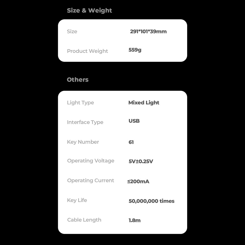 HAVIT KB903L Gaming Keyboard, RGB, 1.8m, Black