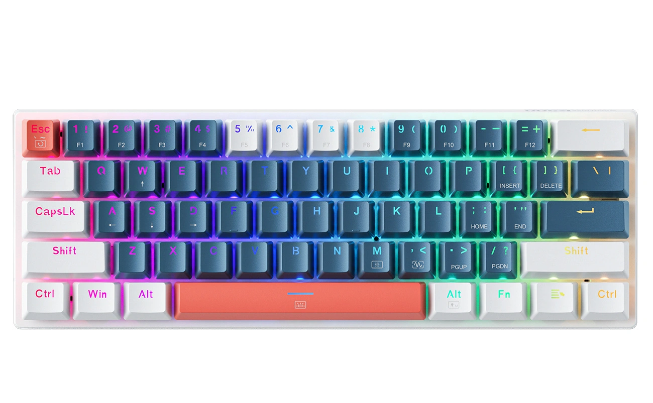 Πληκτρολόγιο Gaming Ενσύρματο USB Machenike K500-B61 Μηχανικό, RGB, Μπλε Άσπρο