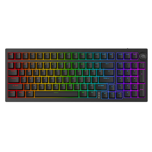 Πληκτρολόγιο Gaming Wireless Proove Slicker, RGB, BT / Wi-Fi / Wired, 1.8m, Μαύρο WKSLEN00022401