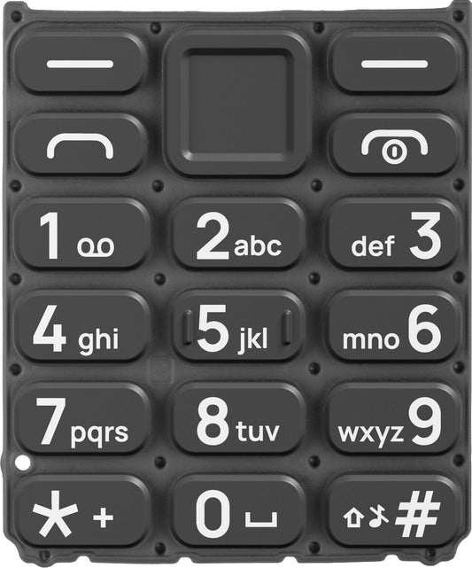 Λατινικό πληκτρολόγιο για HMD 105 / Nokia 105 (2024), Μαύρο