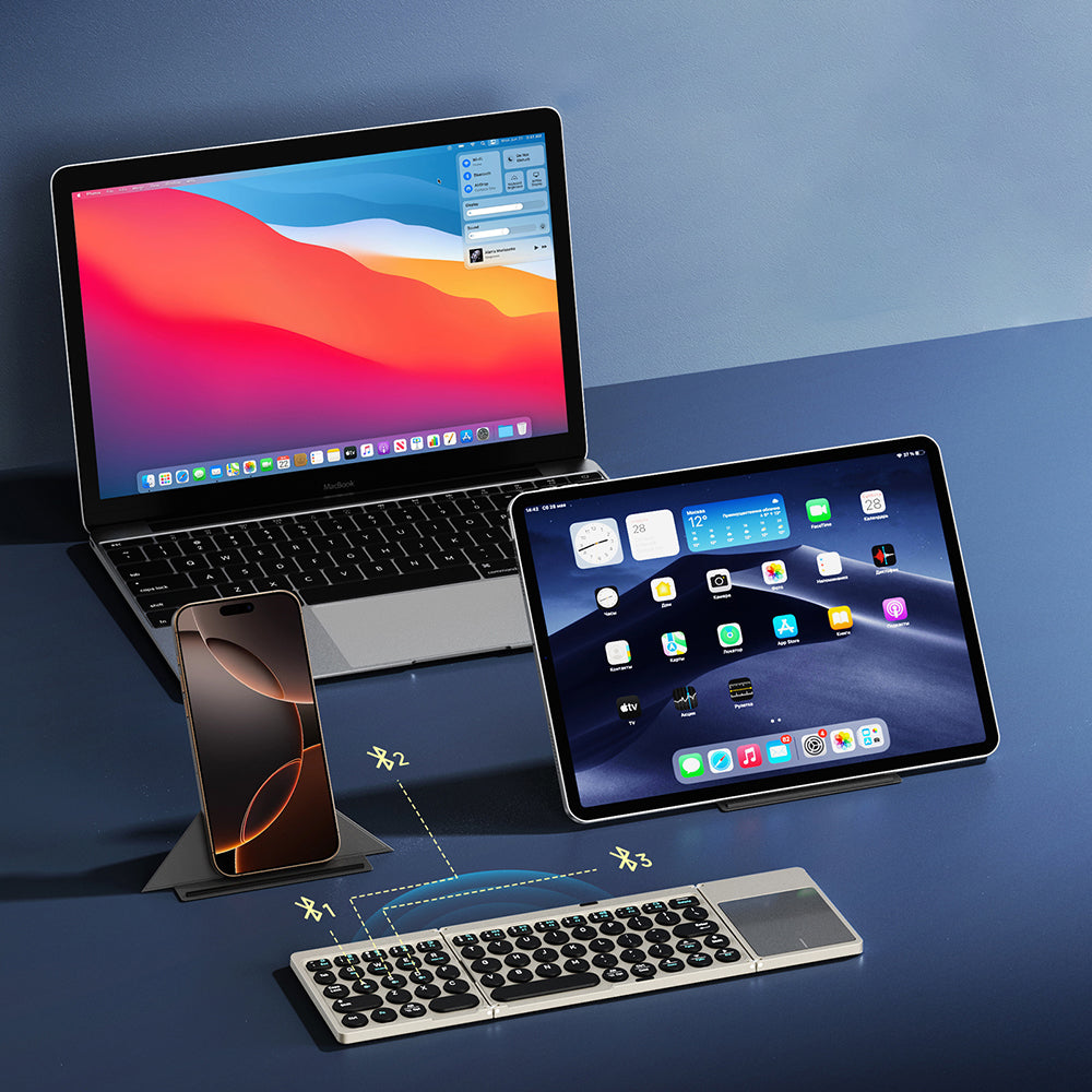 Πτυσσόμενο Πληκτρολόγιο Bluetooth DUX DUCIS, Μαύρο