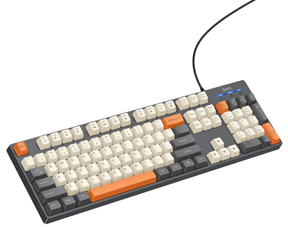 Πληκτρολόγιο ενσύρματο USB HOCO GM61 Tri-Color, 1.45μ, Γκρι