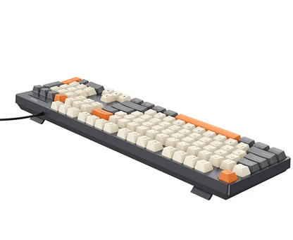Πληκτρολόγιο ενσύρματο USB HOCO GM61 Tri-Color, 1.45μ, Γκρι
