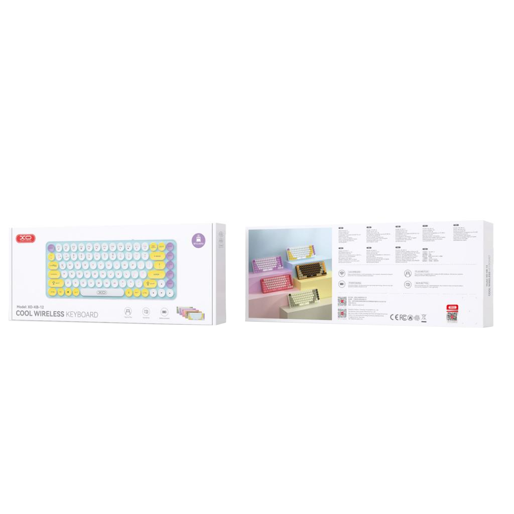 XO Design KB-12 Wireless Keyboard, BT / Wi-Fi, Pink