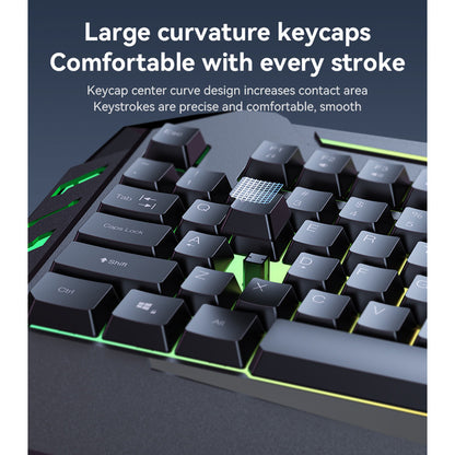 Ασύρματο Πληκτρολόγιο Yesido KB21, RGB, 1.5m, Μαύρο