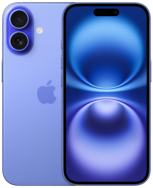 Apple iPhone 16 Mobile Phone, 128GB, Ultramarine India Spec MYECHN/A
