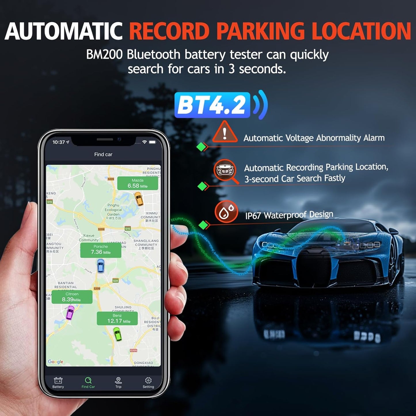 Bluetooth Tester for Car Battery Monitoring Ancel BM200