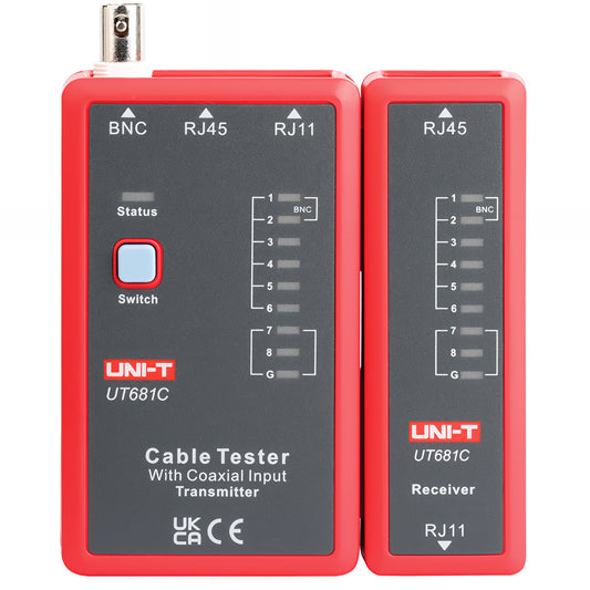 Δοκιμαστής Καλωδίου Δικτύου UTP / BNC UNI-T UT681C