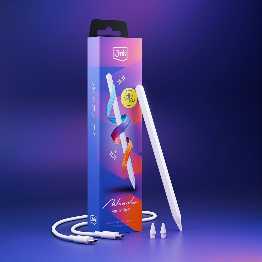 Touch Pen 3MK Wonder για Apple iPad, Ενεργή Έκδοση, Λευκό