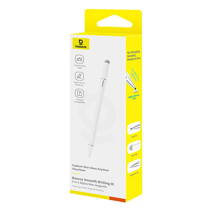 Touch Pen Baseus Smooth Writing 3 Magnetic 3in1 Series, Έκδοση Παθητική, Λευκό P80080804213-00