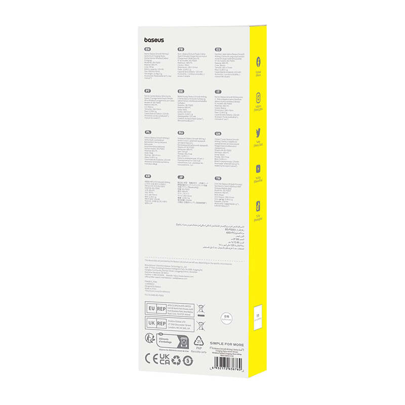 Touch Pen Baseus Smooth Writing για Apple iPad, Έκδοση Wireless & Wired Ενεργή, Λευκό C40169009123-00