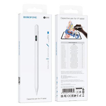 Touch Pen Borofone BG101 για Apple iPad Series, Ενεργή Έκδοση, Λευκό