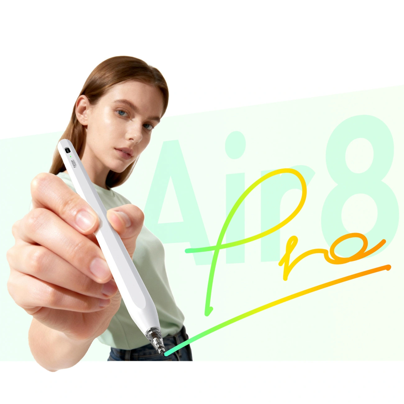 Στυλό αφής Metapen Air8 Pro για Apple iPad, Έκδοση Active, Λευκό ME-APP172