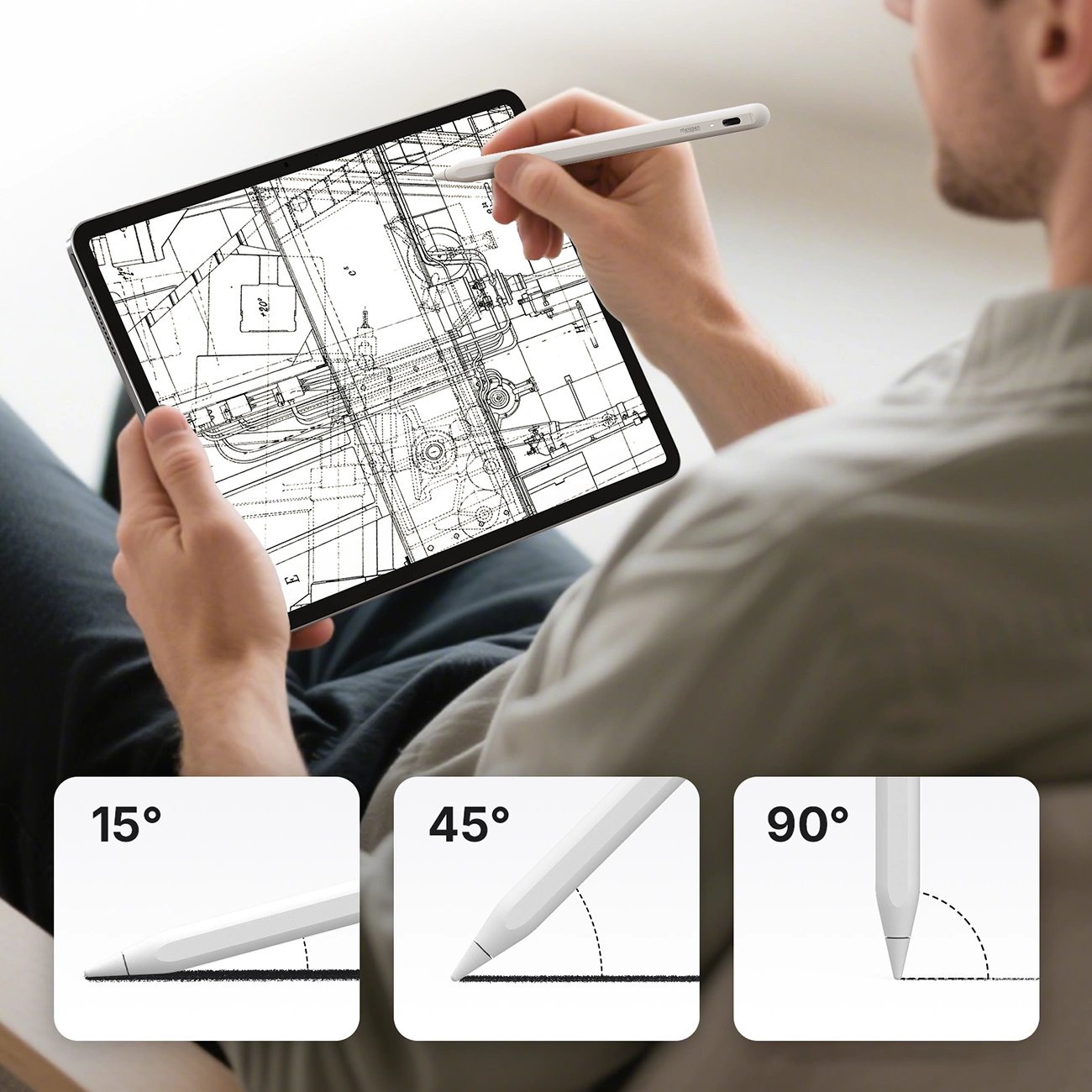 Touch Pen Metapen A8 για Apple iPad, Έκδοση Active, Λευκό ME-APP152