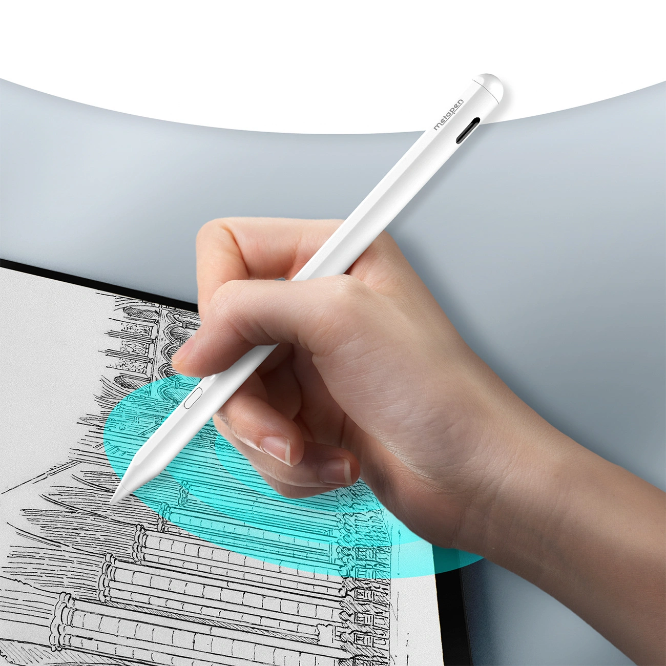 Touch Pen Metapen A11 για Apple iPad, Έκδοση Active, Λευκό ME-APP412