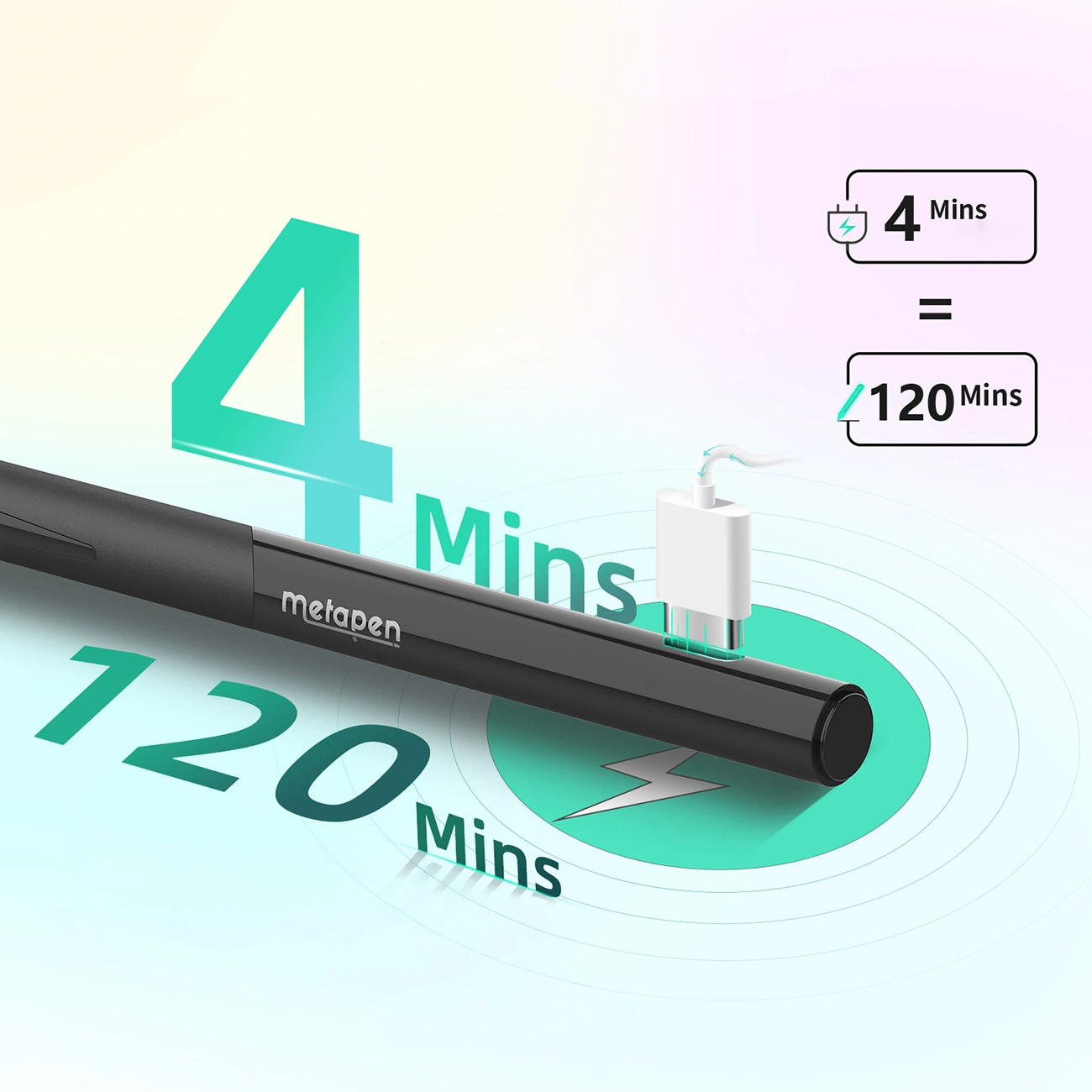 Touch Pen Metapen D1 για Apple iPad, Έκδοση Active, Μαύρο ME-APP452