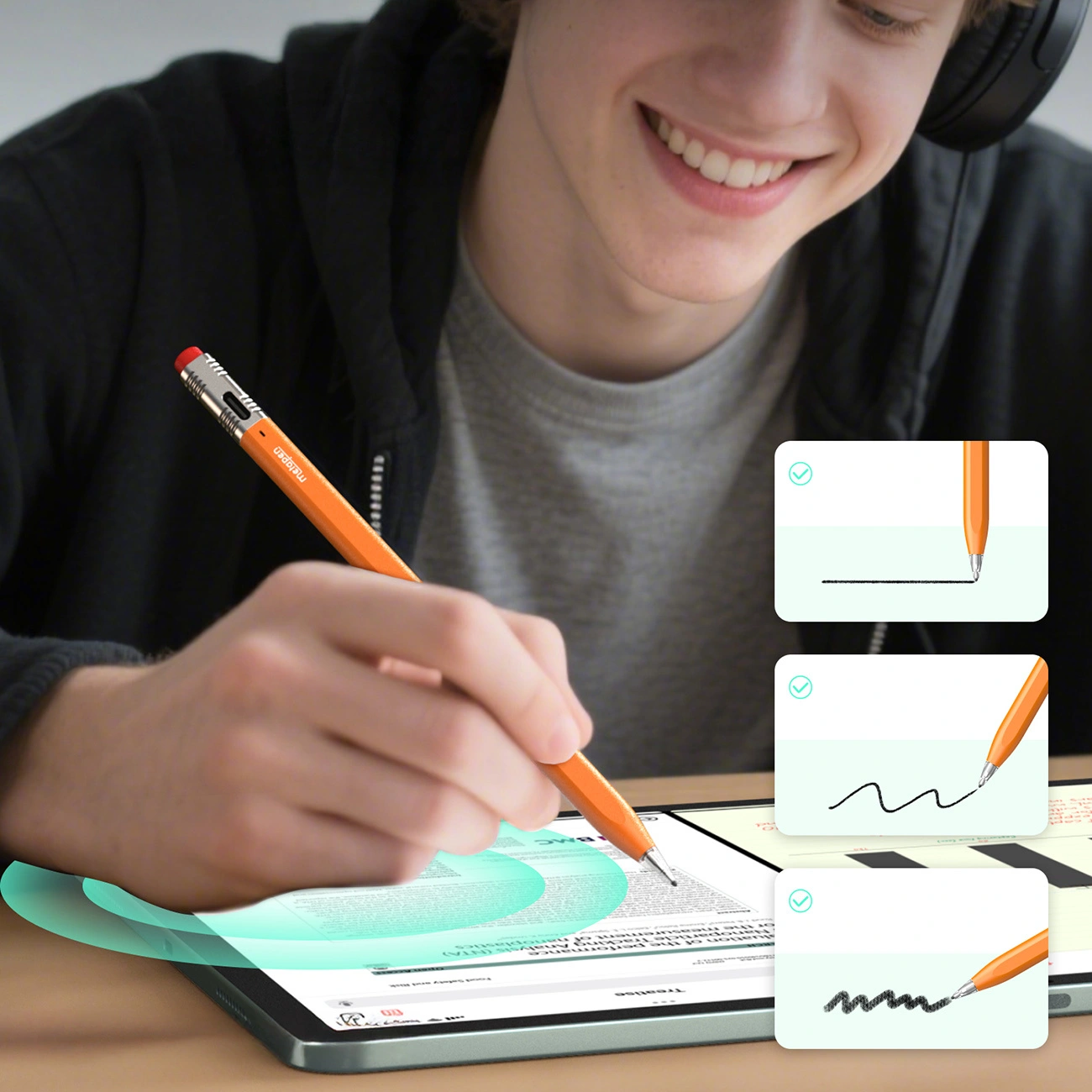 Στυλό αφής Metapen Air8 Pro X για Apple iPad, Έκδοση Active, Πορτοκαλί ME-APP172