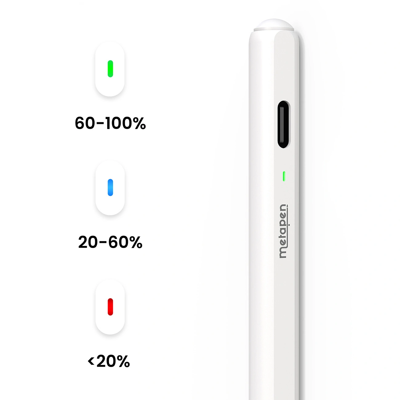 Στυλό αφής Metapen Air8 Pro για Apple iPad, Έκδοση Active, Λευκό ME-APP172