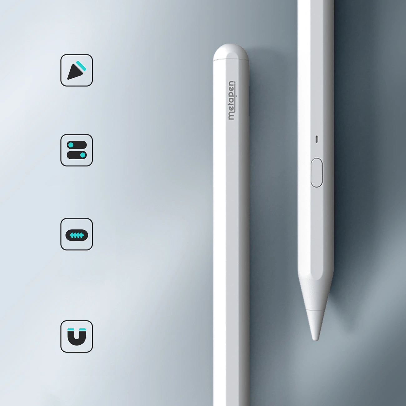 Touch Pen Metapen A11 για Apple iPad, Έκδοση Active, Λευκό ME-APP412