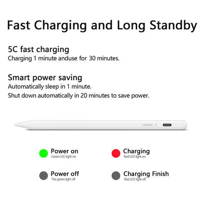 Touch Pen Techsuit AC10-CP for Apple iPad, Active Version, White