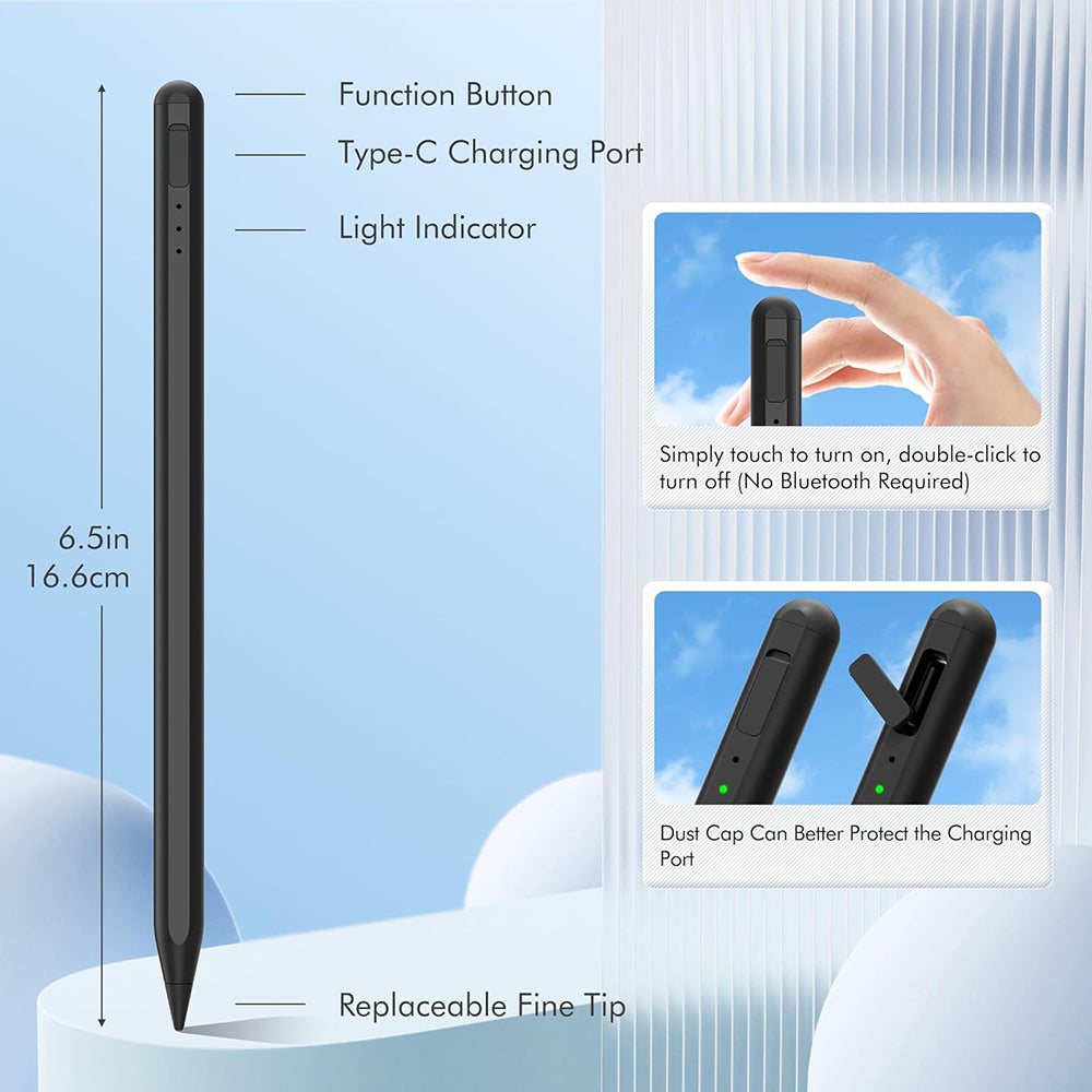 Touch Pen Techsuit AX10-T για Apple iPad, Ενεργή Έκδοση, Λευκό