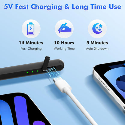 Touch Pen Techsuit AX10-T για Apple iPad, Ενεργή Έκδοση, Λευκό