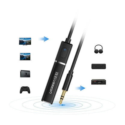 Πομπός Bluetooth UGREEN CM107, AUX, Μαύρος