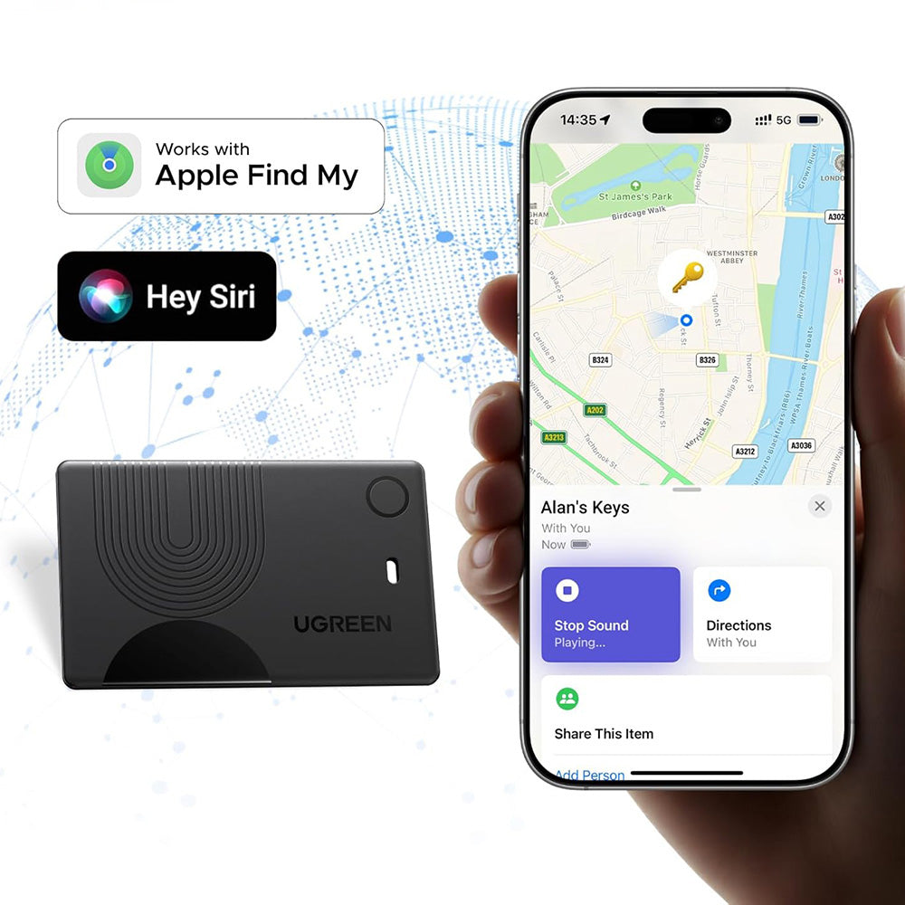 UGREEN SmartTag Smart Finder Slim 3 CM921 για iOS Series, Μαύρο