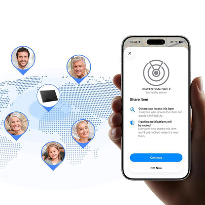 UGREEN SmartTag Smart Finder Slim 3 CM921 για iOS Series, Μαύρο