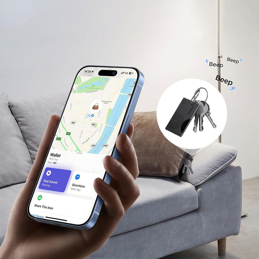 UGREEN SmartTag Smart Finder Slim 3 CM921 για iOS Series, Μαύρο