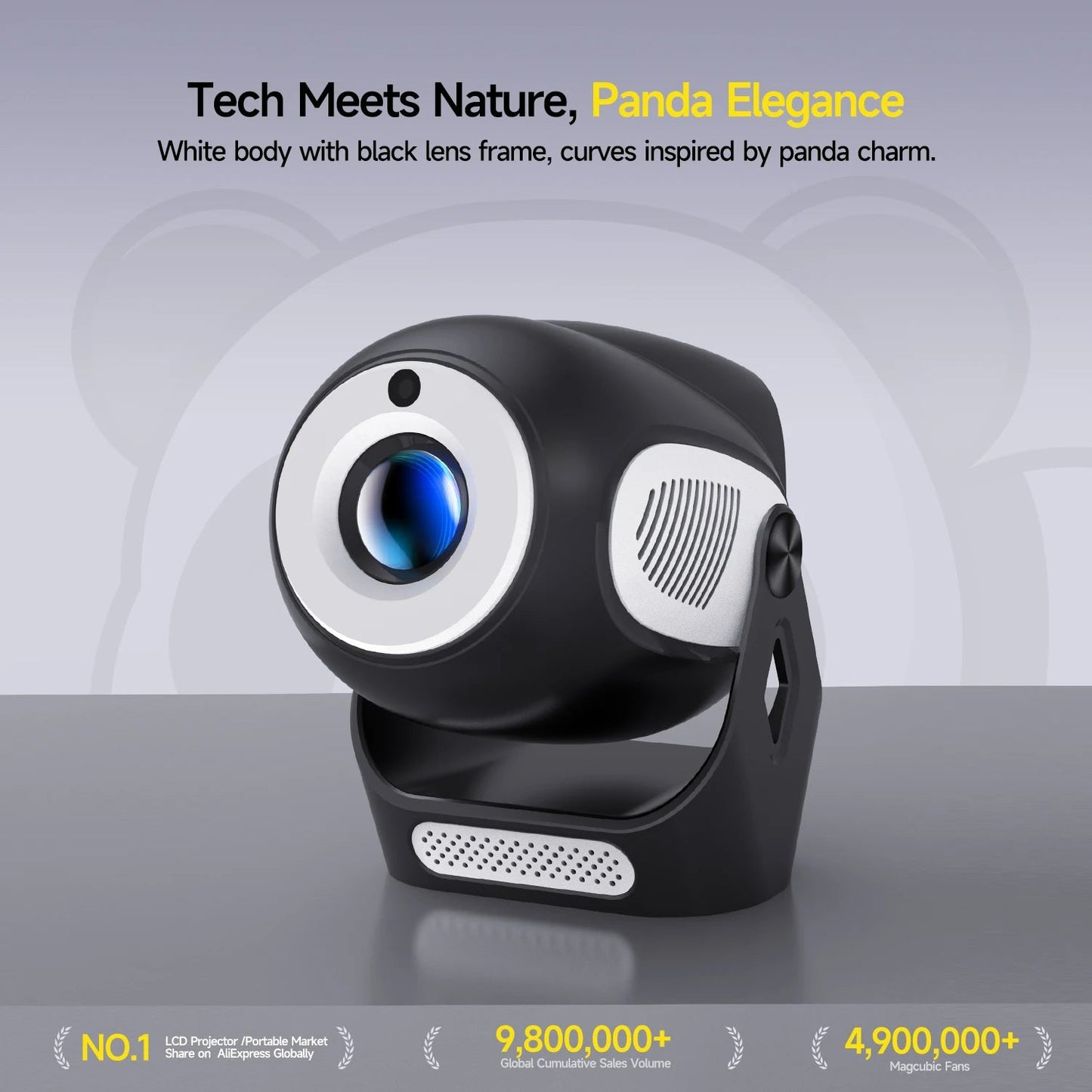 Magcubic HY300X-2 Projector, 720P, 200ANSI, Black