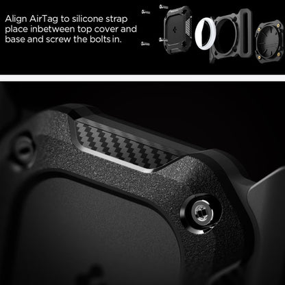 Θήκη Spigen Tough Armor για Apple AirTag σε Περιλαίμιο Κατοικίδιου, Μαύρη